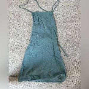 Princess Polly backless sage green dress